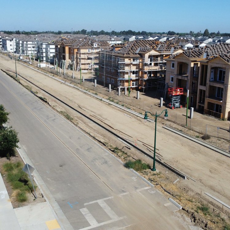 Apartment construction aerial