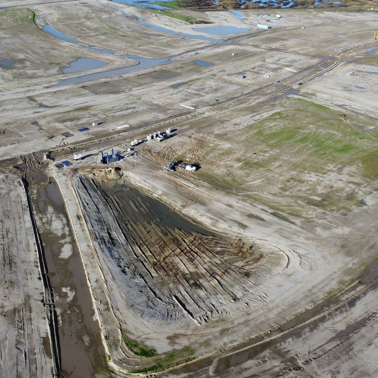 Site grading aerial