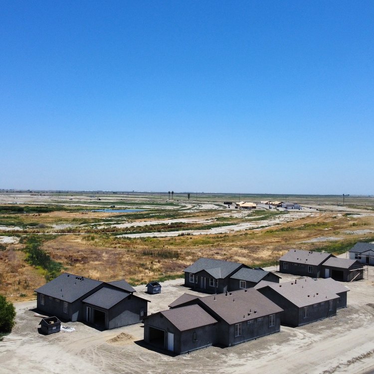 New homes wide aerial